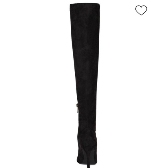 JOIE Jemina Over the Knee Thigh High Black Suede Heel Boots Size 9.5 - Picture 4 of 13